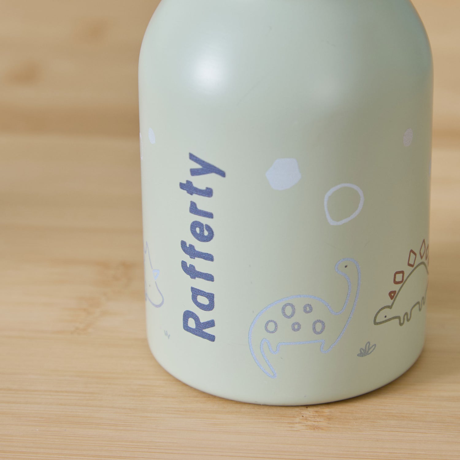 Personalised Green Dino Sage Water Bottle