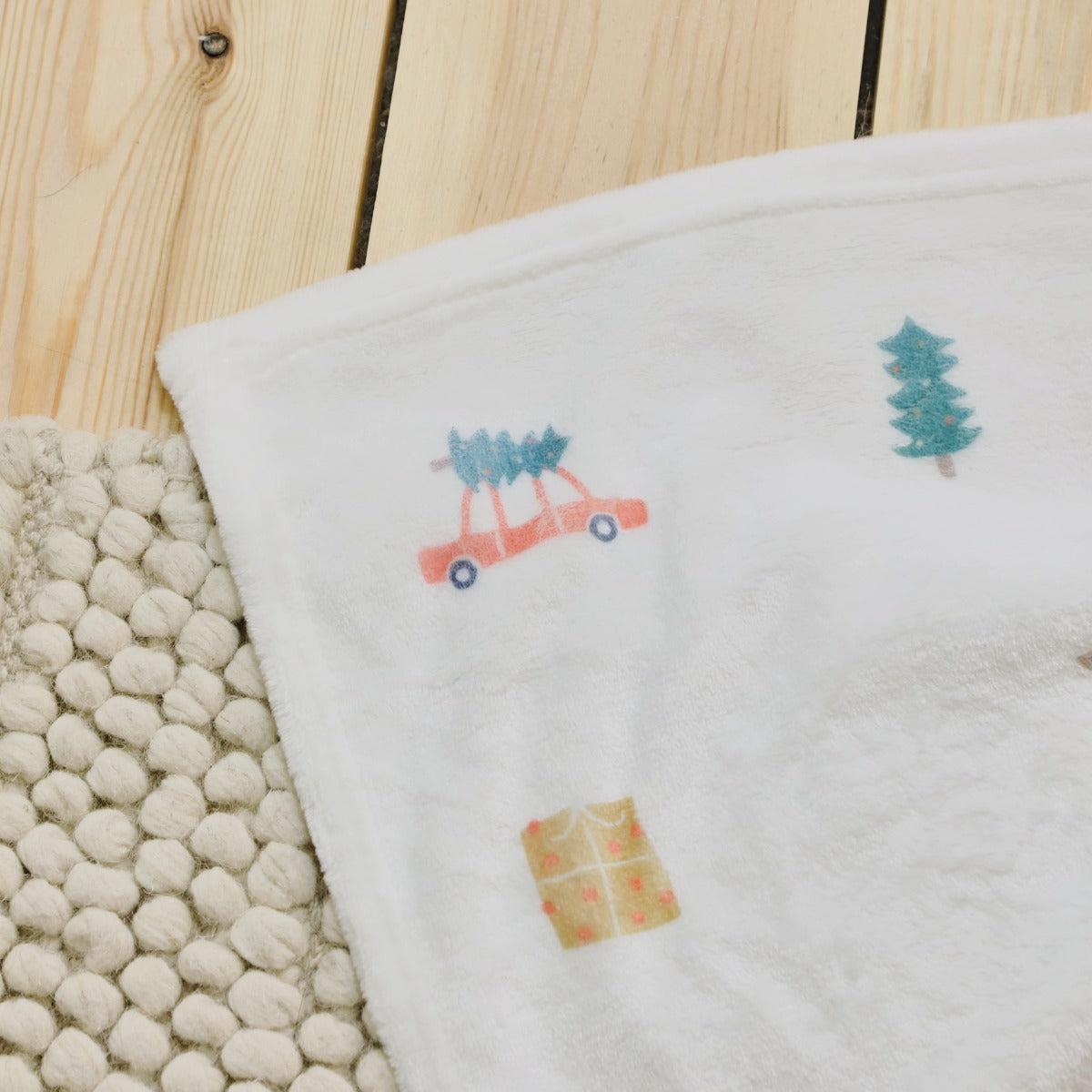 Personalized Christmas Pattern Fleece Blanket