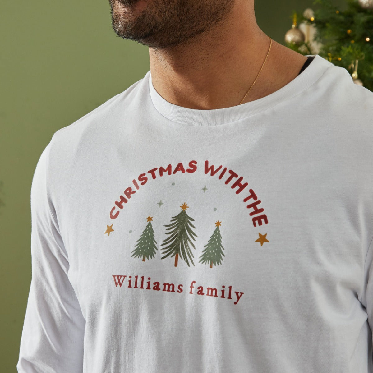 Personalised Mens Family Christmas Pyjama Set