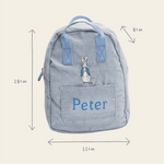 Personalised Peter Rabbit™ Blue Cord Mini Backpack