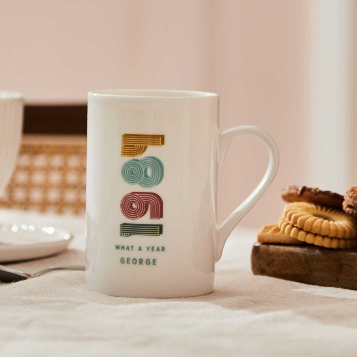 Personalised Retro Birthday Tall Mug by Made Yours