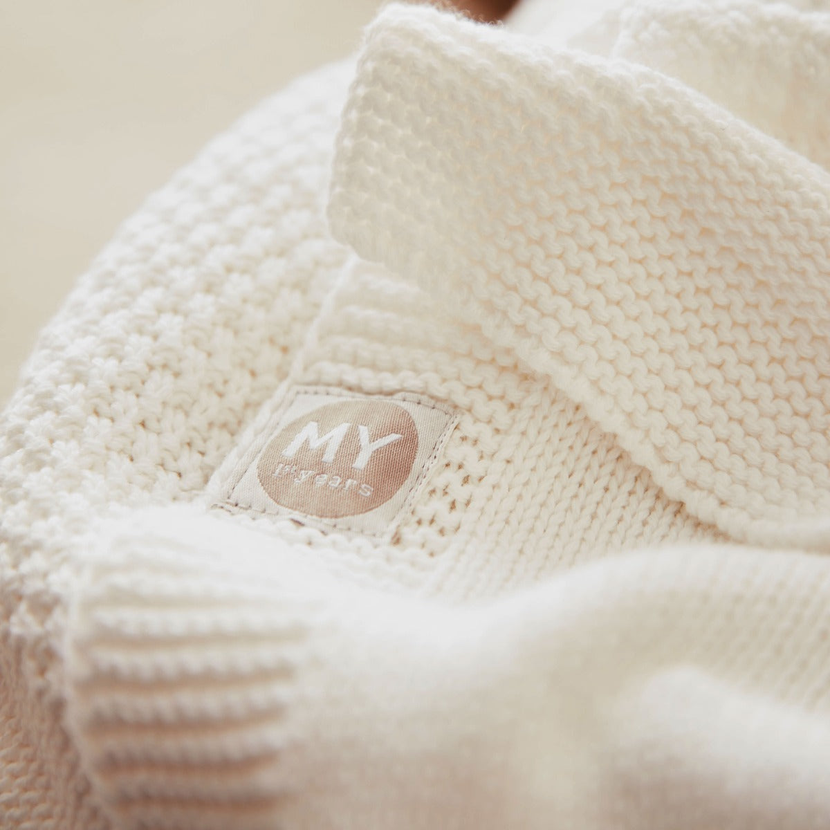 Personalized Ivory Cotton Baby Shawl
