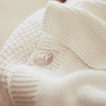 Personalized Ivory Cotton Baby Shawl