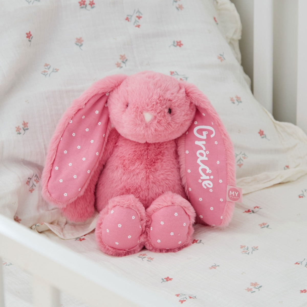 Personalised Peony Pink Bunny Soft Toy