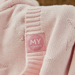 Personalized Born In 2026 Pink Star Jacquard Baby Blanket