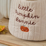 Personalised Little Pumpkin Small Cord Boo Basket