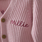 Personalised My 1st Christmas Pink Bow Cardigan