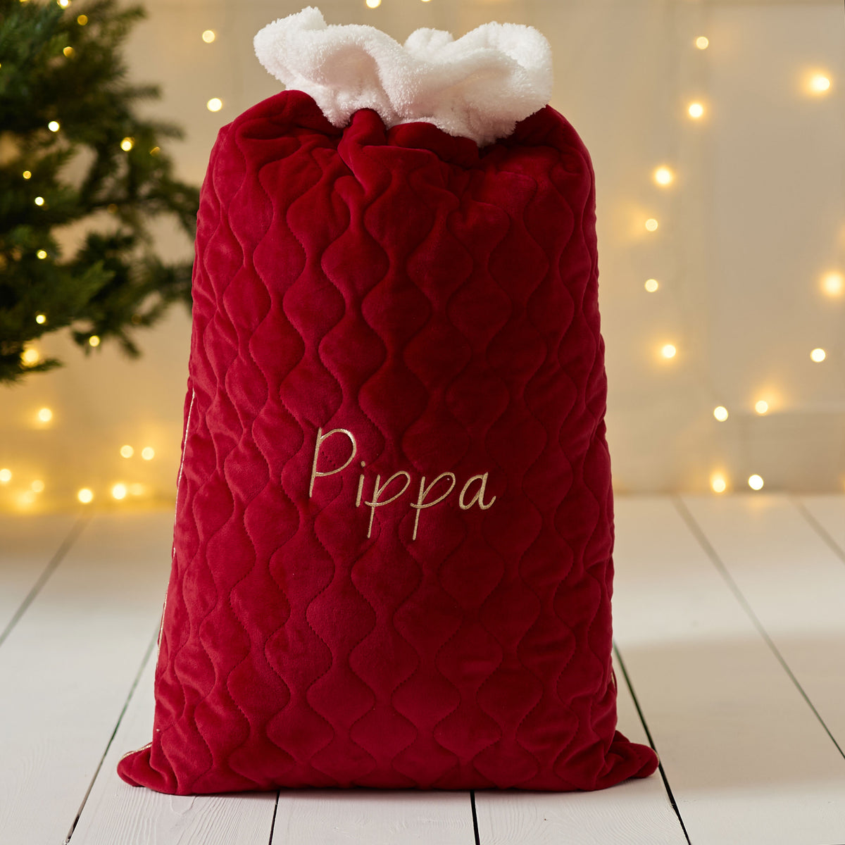 Personalised Red Velvet Name Sack