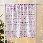 Personalised Pink Christmas Fleece Blanket