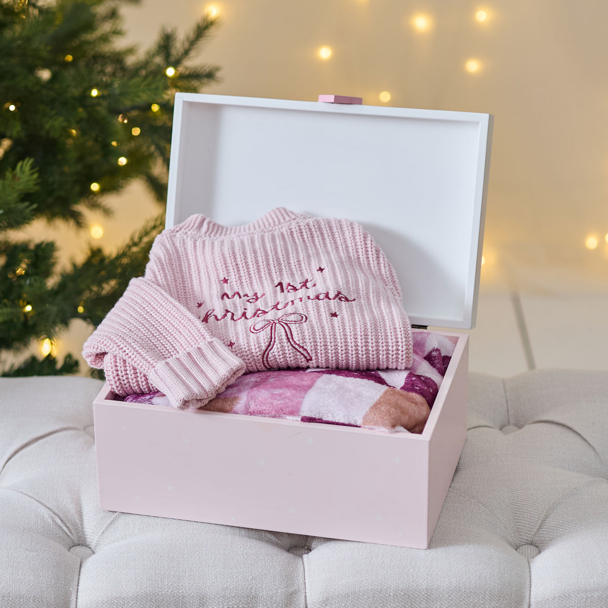 Personalised Pink Mouse Ballerina Wooden Keepsake Box FSC®