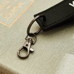 Personalised Black Embossed Keyring