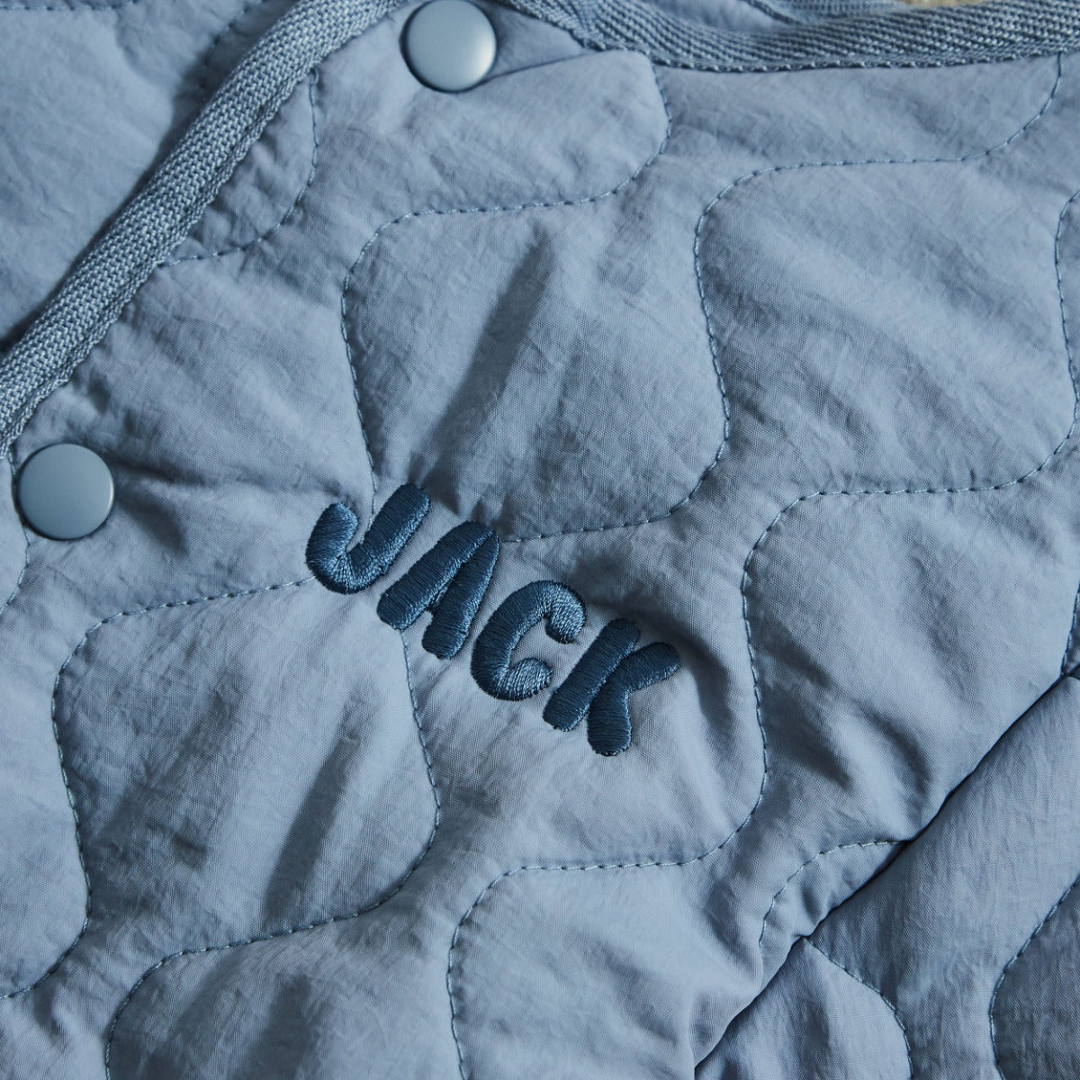 Personalised Name Blue Quilted Jacket 