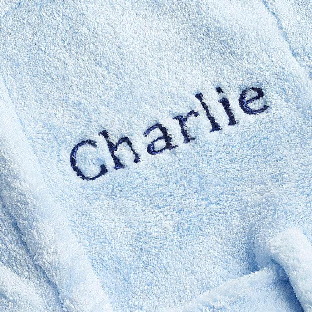 Blue Fleece Hooded Robe 4-5 Years