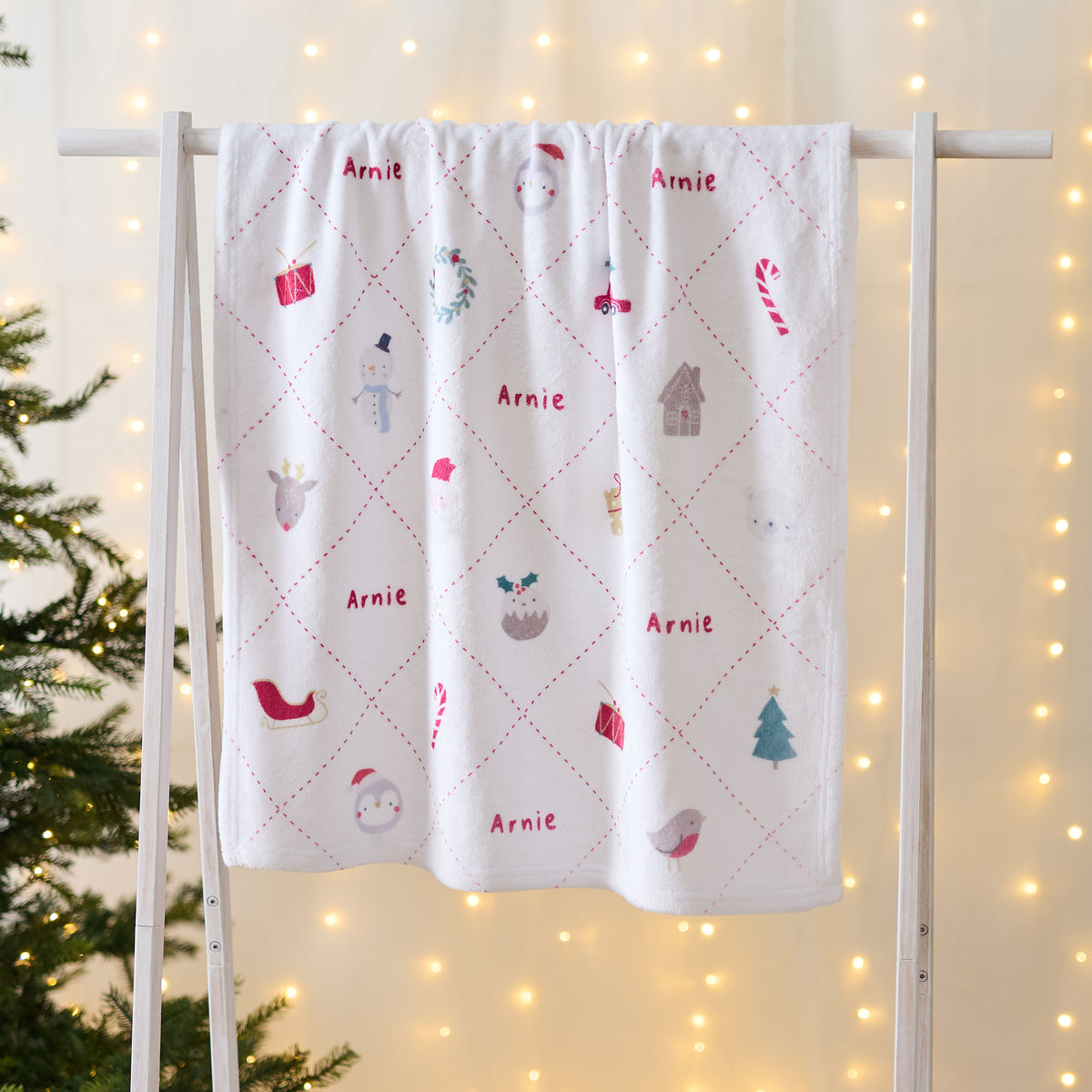 Personalised Christmas All Over Print Fleece Blanket