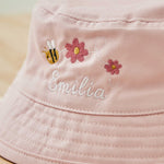 Personalised Bumblebee Pink Bucket Hat