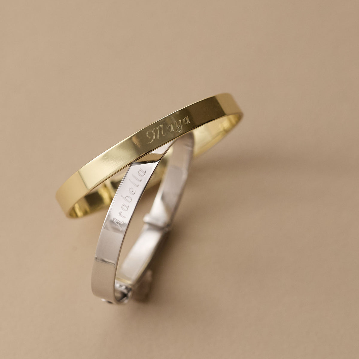 Personalised Platinum Plated Silver Baby Keepsake Bangle