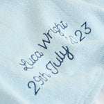 Personalized Blue Cellular Baby Blanket