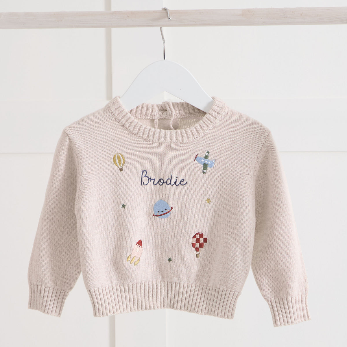 Personalised Under the Same Sky Oatmeal Jumper