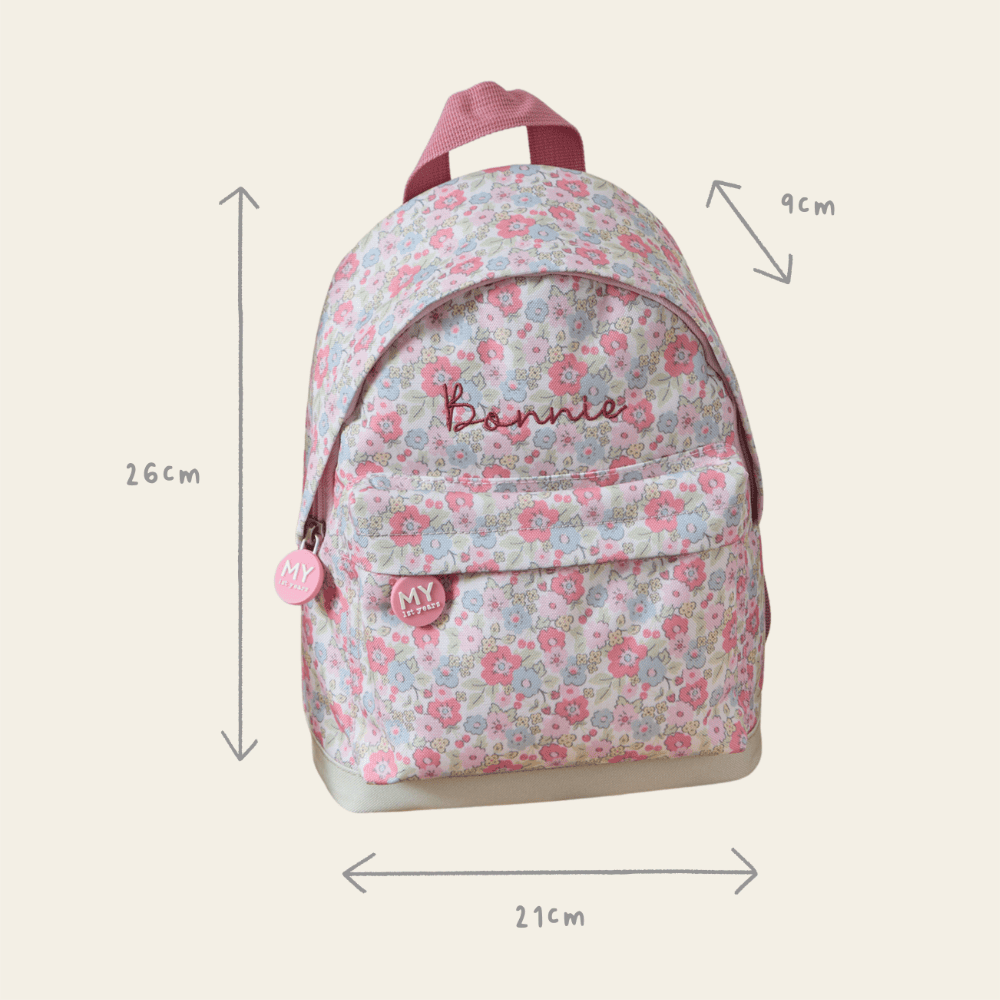Personalised Cottage Ditsy Mini Backpack