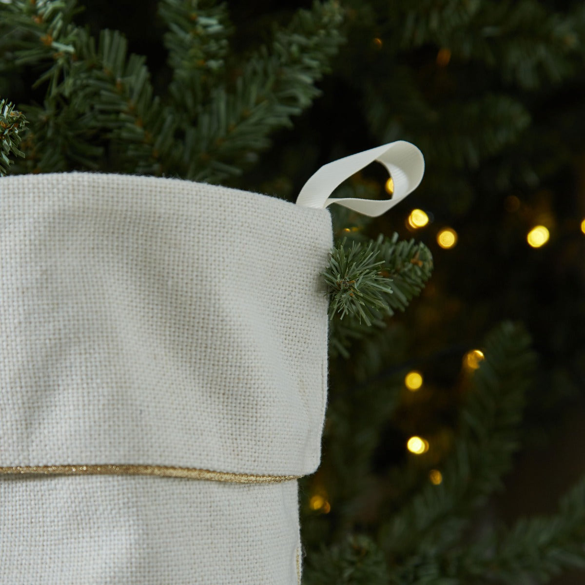 Personalised Santa Sleigh Small Cream Gift Stocking