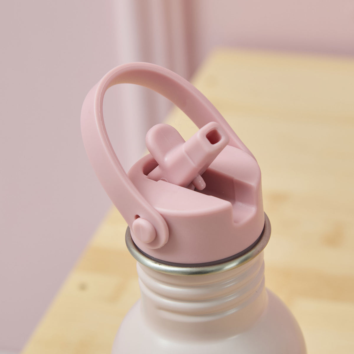 Personalised Ponies Print Pink Bottle