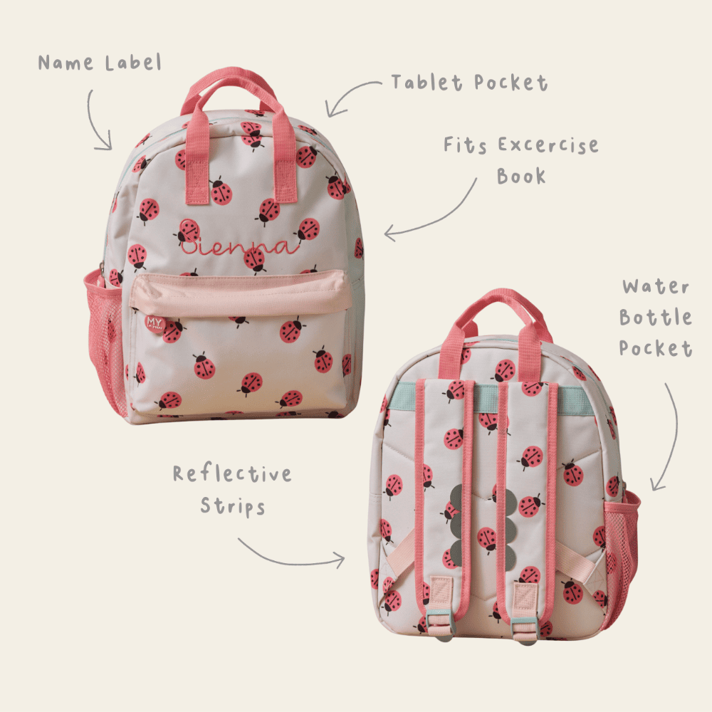 Personalised Ladybird Medium Backpack