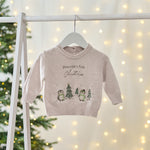 Personalised My 1st Christmas Penguin Oatmeal Jumper