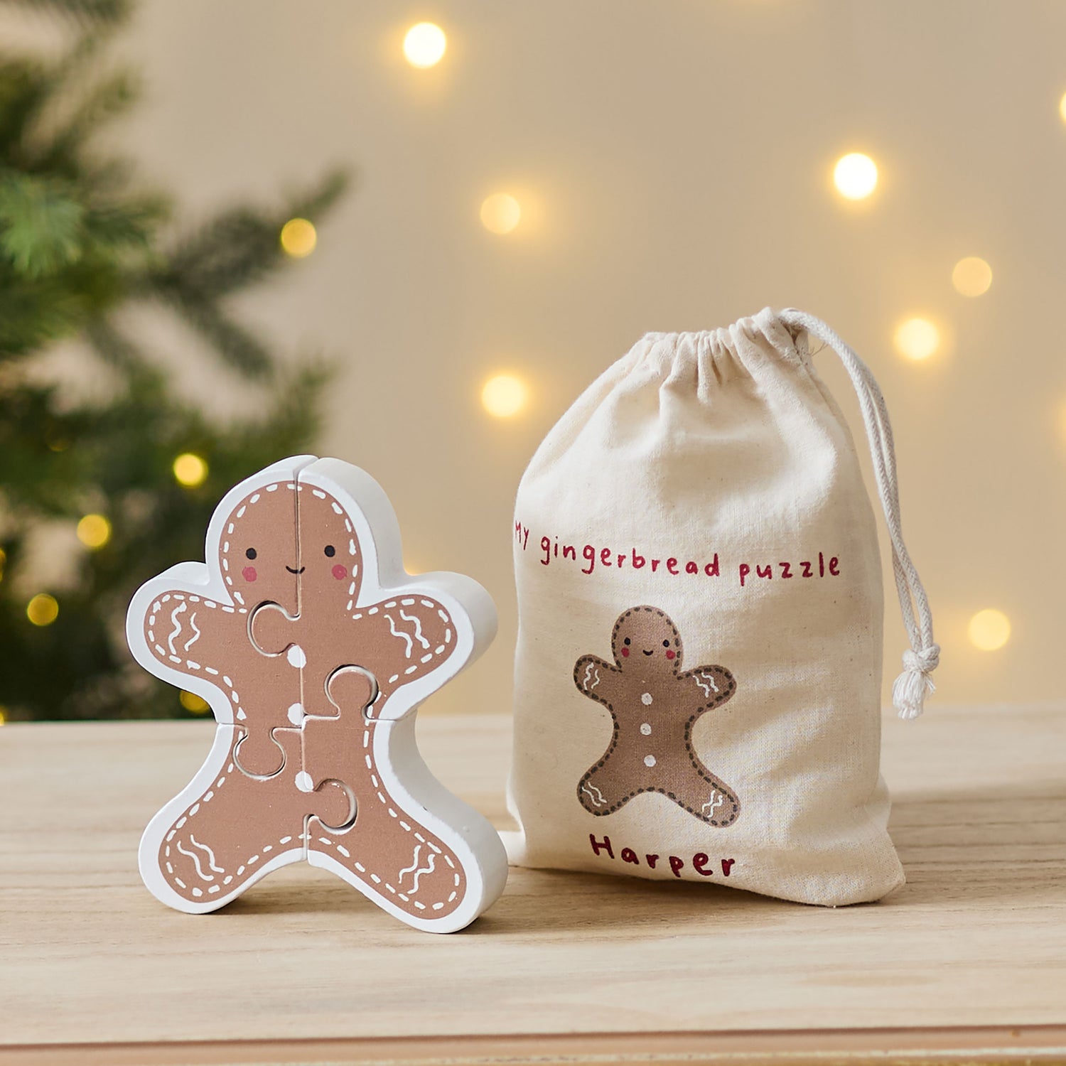 Gingerbread Wooden Puzzle FSC® 12 months+