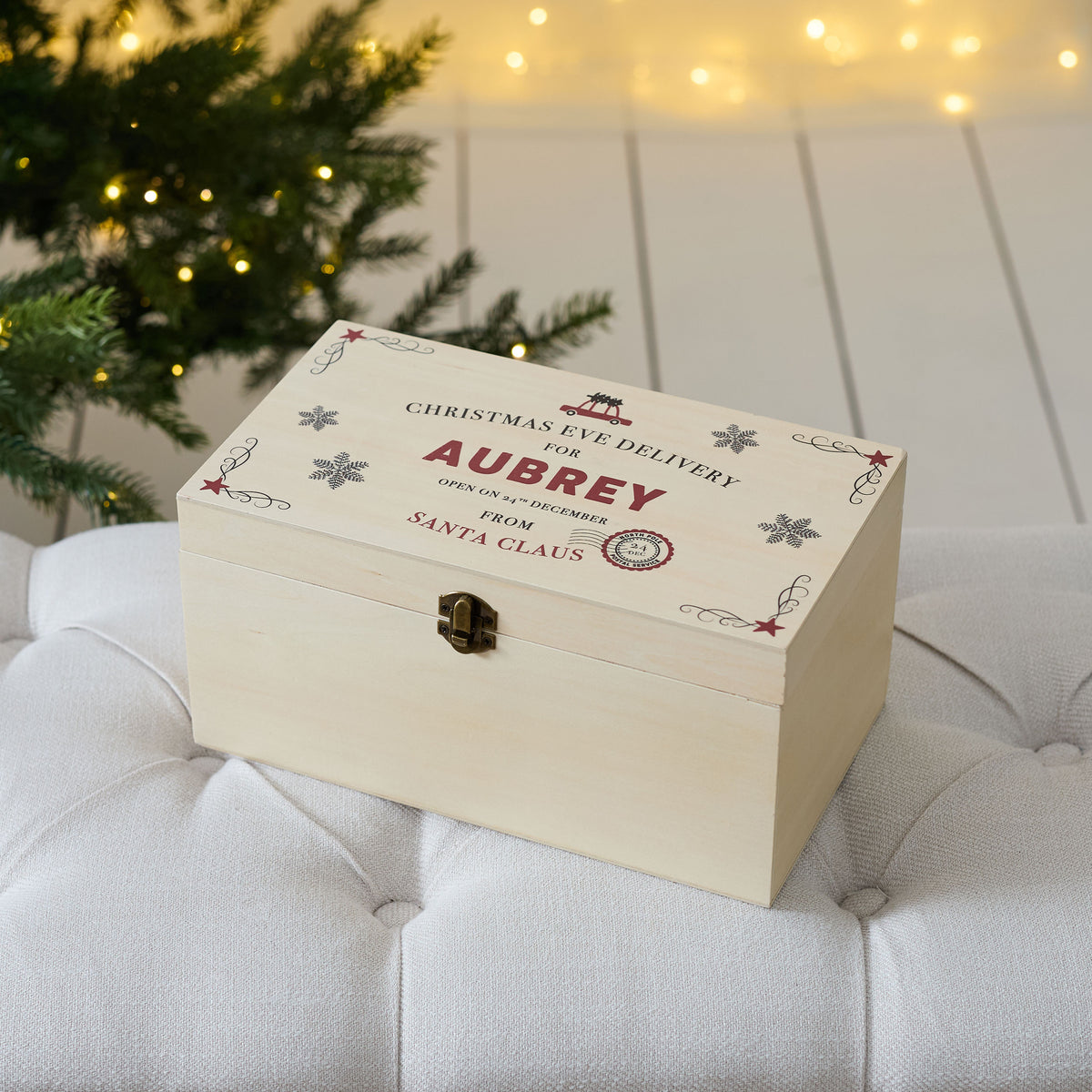 Personalised Christmas Eve Delivery Wooden Christmas Eve Box FSC®