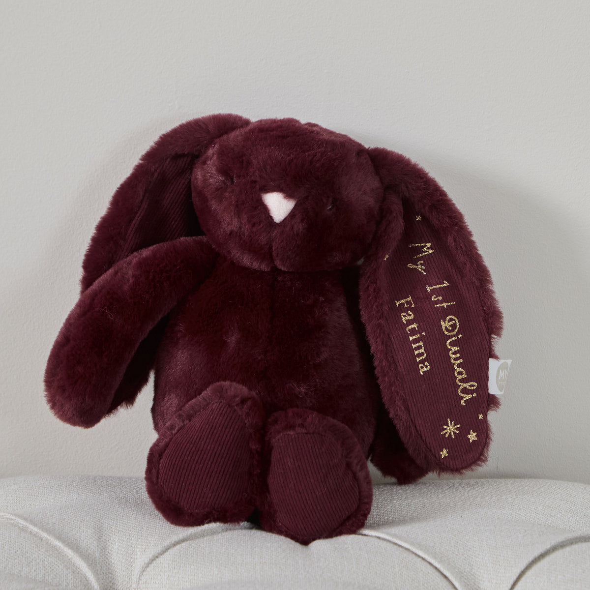 Personalised Happy Diwali Mulberry Bunny