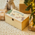 Personalised Reindeer & Presents Wooden Christmas Eve Box FSC®
