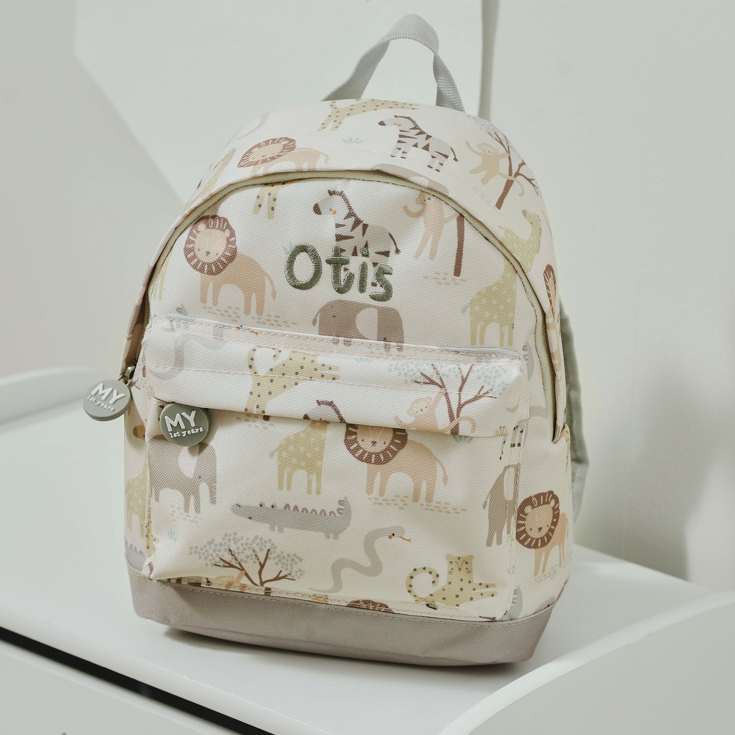 Personalised Neutral Safari Mini Backpack 