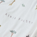 Personalized Safari Animal Print Fleece Blanket