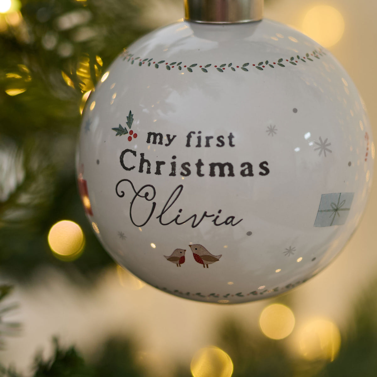 Personalised First Christmas Bauble