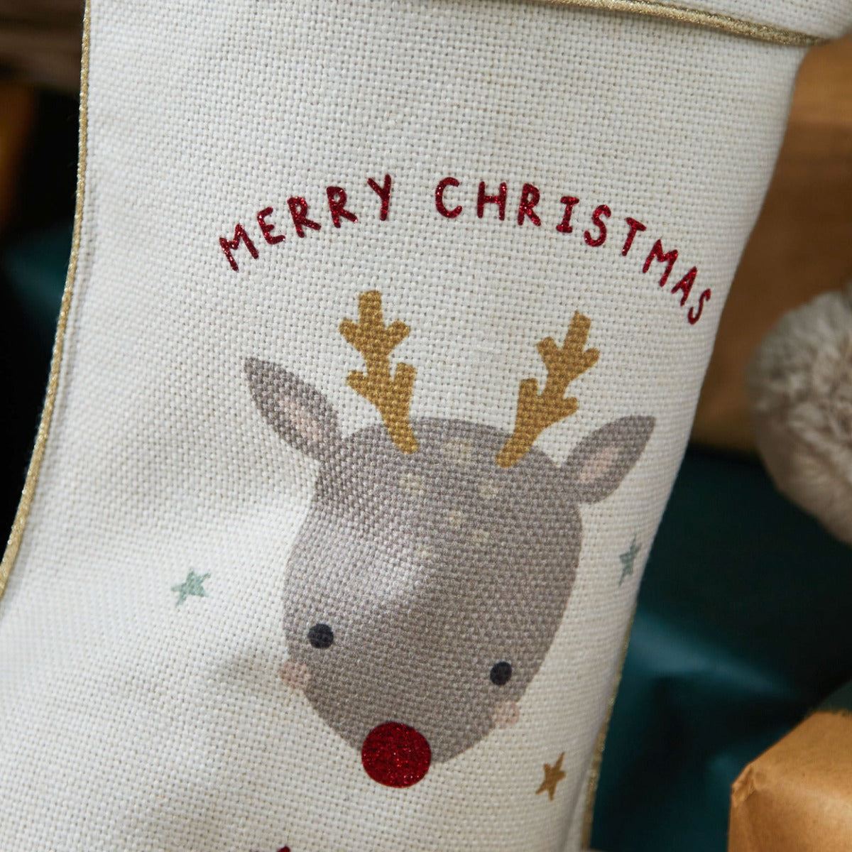 Personalised Small Rudolph Christmas Stocking