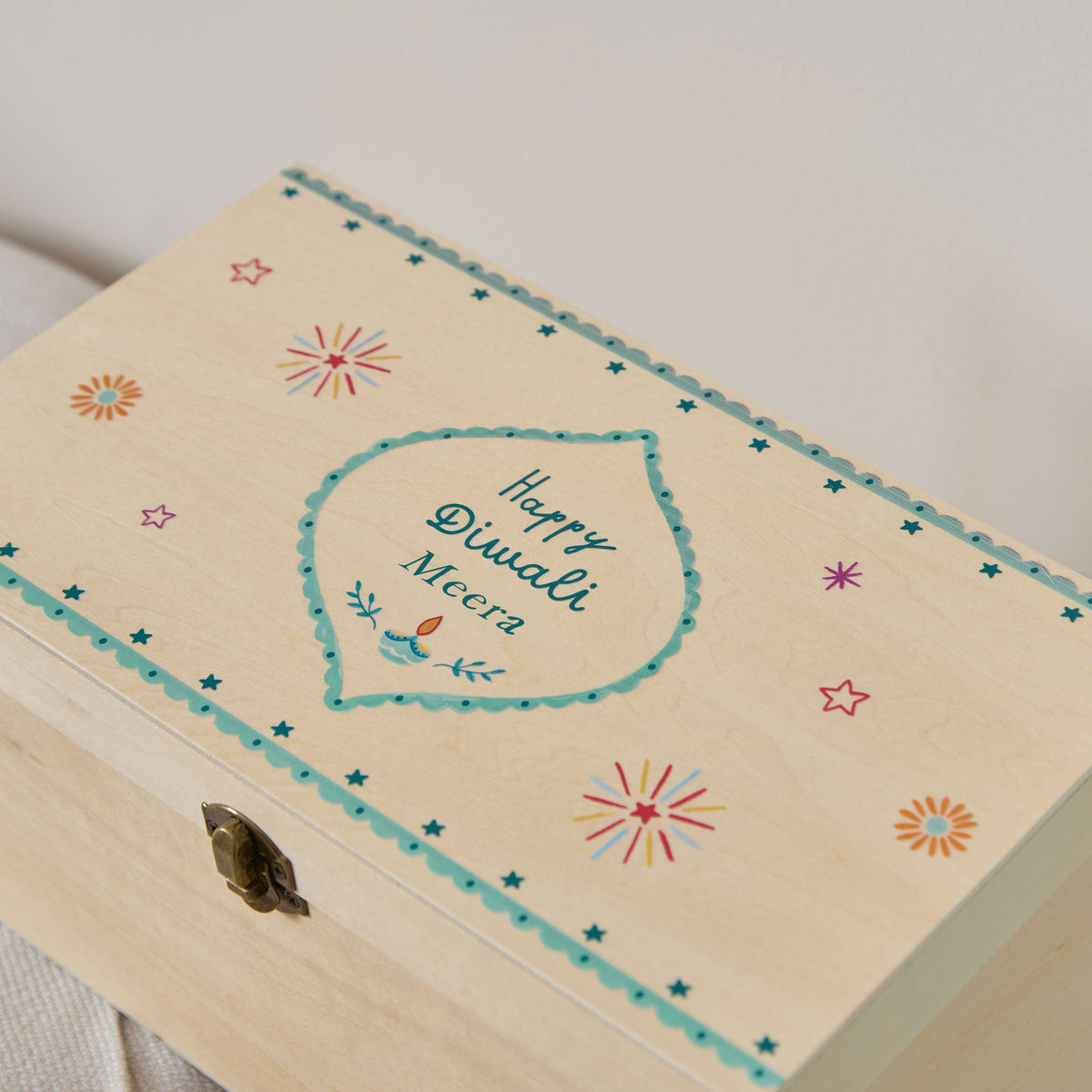 Personalised Happy Diwali Keepsake Box FSC®