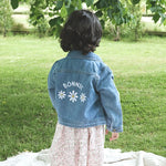 Personalised Three Daisy Denim Jacket