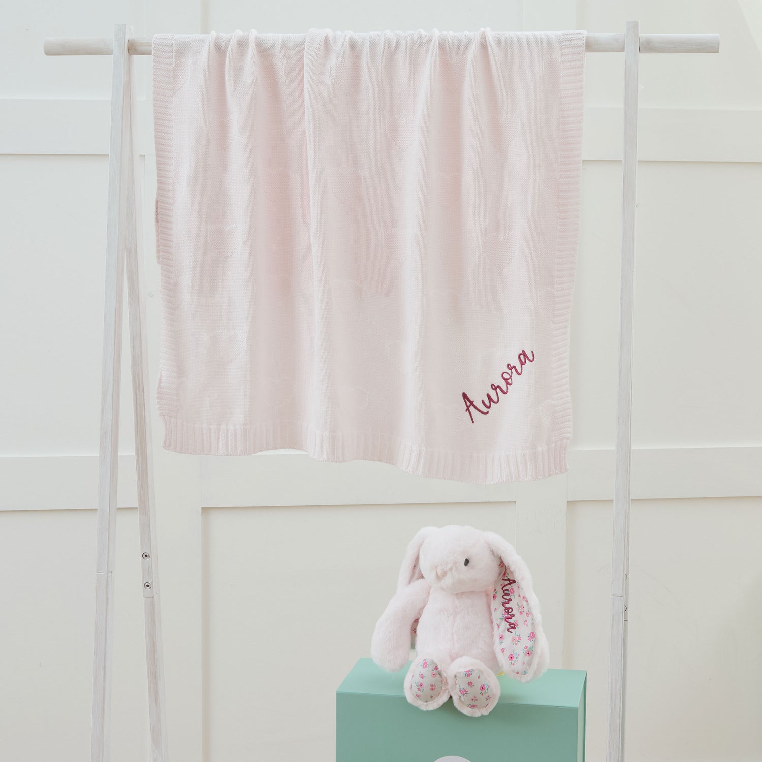 Personalised Light Pink Bedtime Cuddle Set 