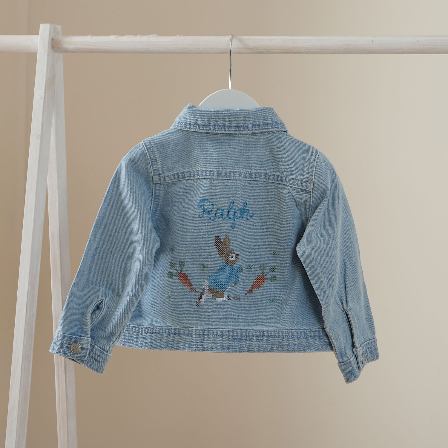 Personalised Peter Rabbit™ Stonewash Denim Jacket