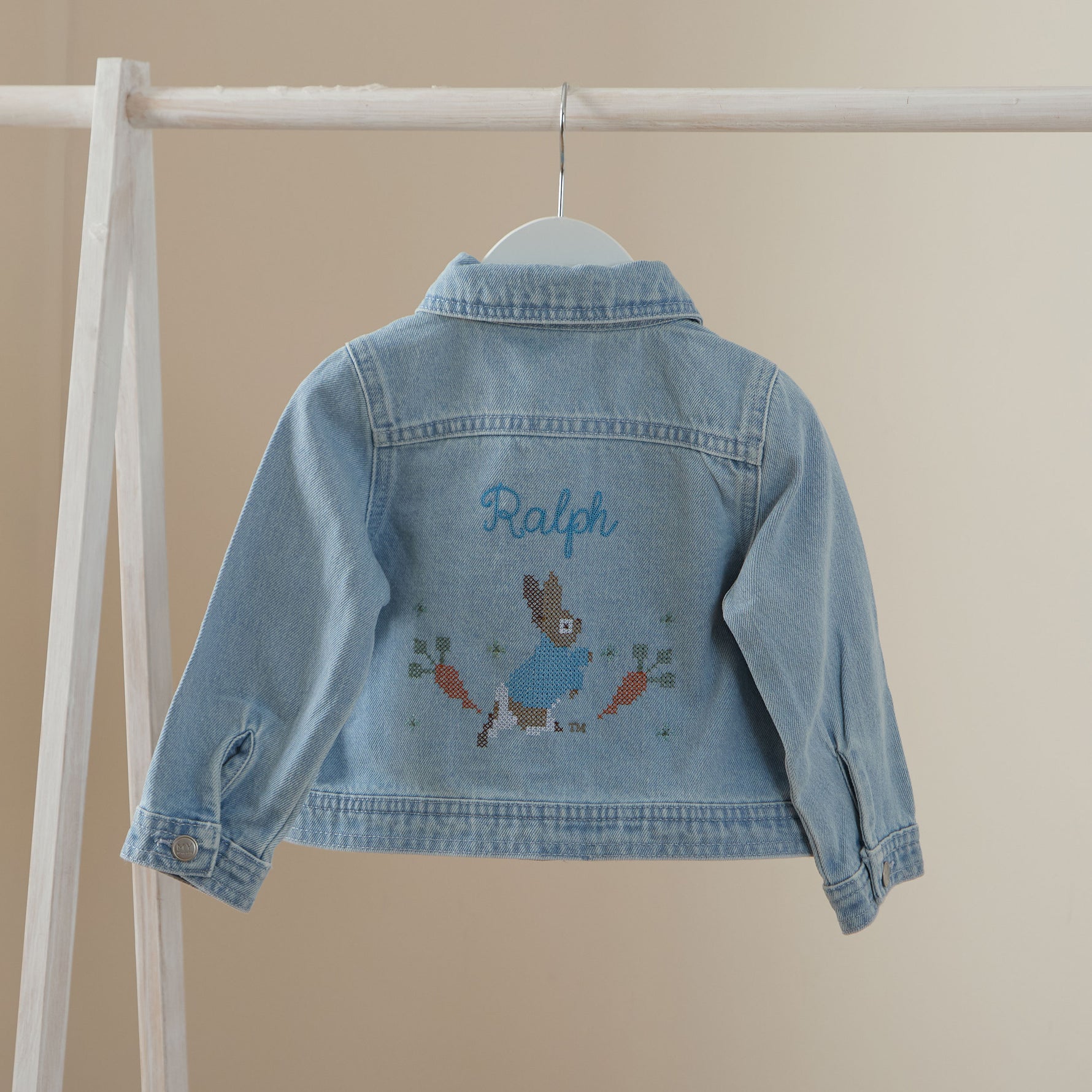 Personalised Peter Rabbit™ Stonewash Denim Jacket