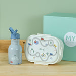 Personalised On The Move Bottle & Lunchbox Set