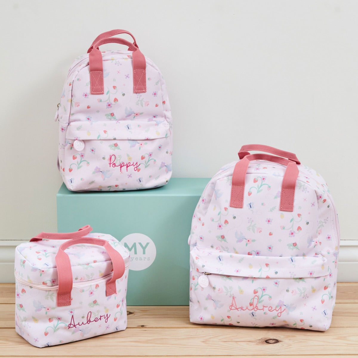 Personalised Grab Handle Fruit Print Mini Backpack