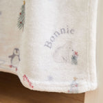 Personalized Penguin Skiing Fleece Blanket