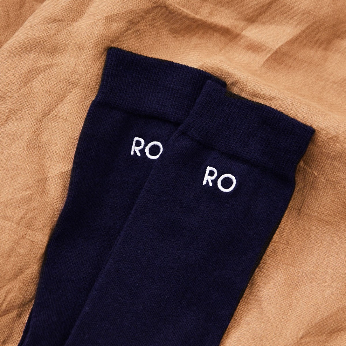 Personalised Monogrammed Navy Socks by Made Yours