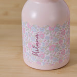 Personalised Cottage Ditsy Floral Print Pink Bottle