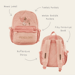Personalised Flower Fairies™ Embroidered Pink Quilted Medium Backpack