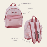 Personalised Pink Stripe Frill Mini Backpack 
