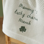 Personalized Shamrock White Shawl