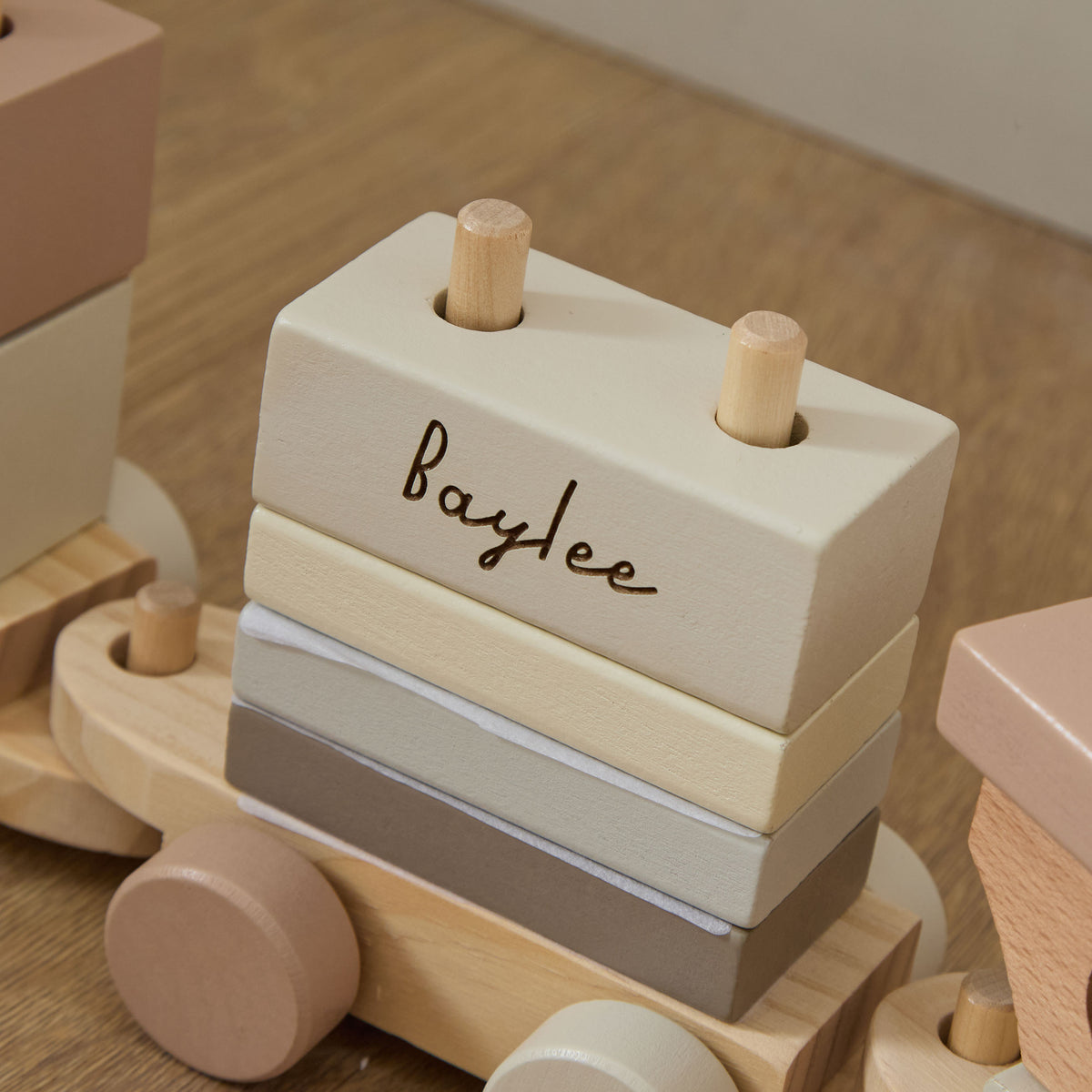 Personalised Neutral Pull Along Train FSC®