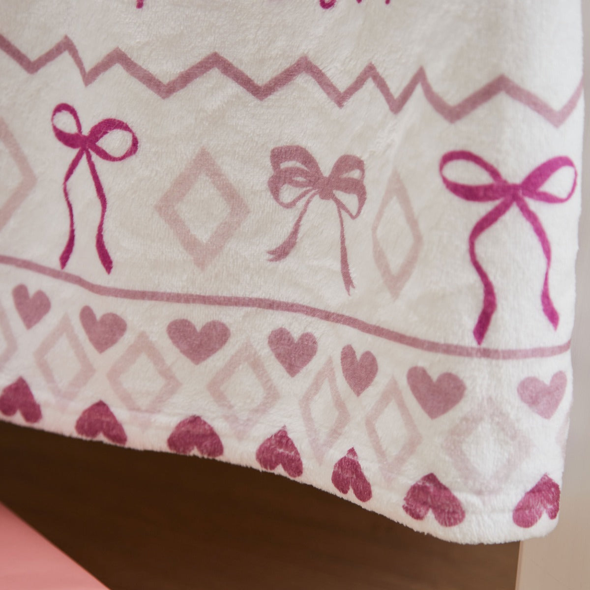 Personalised Pink Christmas Fleece Blanket